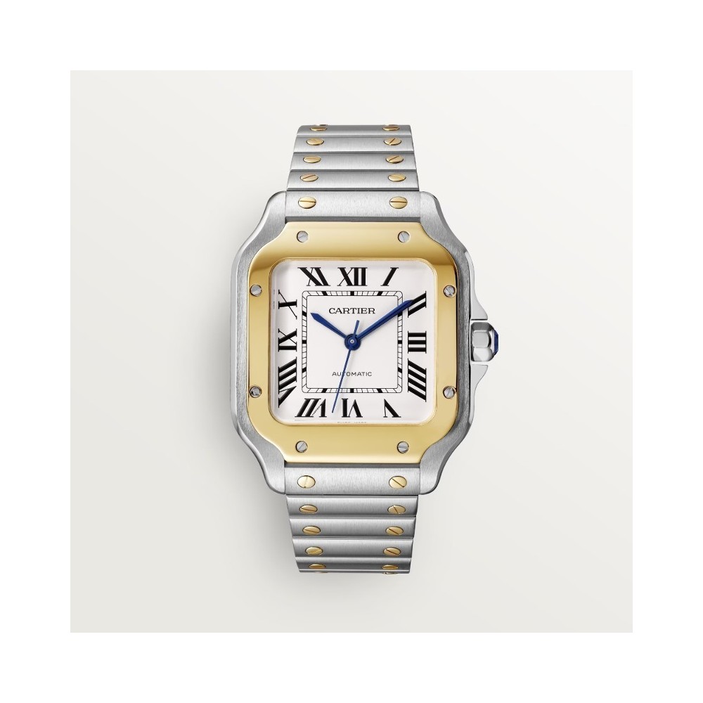 까르띠에 산토스 드 까르띠에 화이트 다이얼 옐로우골드 콤비 W2SA0007