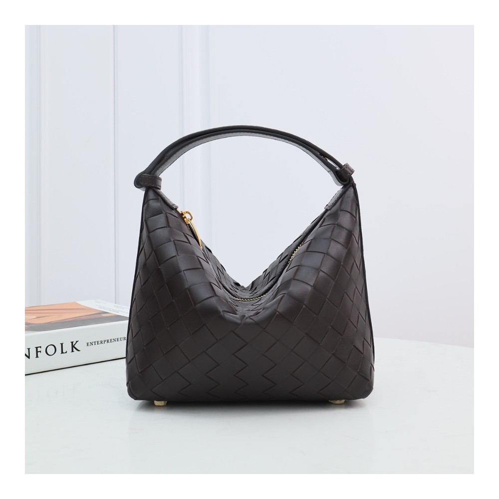 보테가베네타 Wallace 양가죽 월리스 호보 백 숄더 백 토트 백 2266 초콜릿브라운