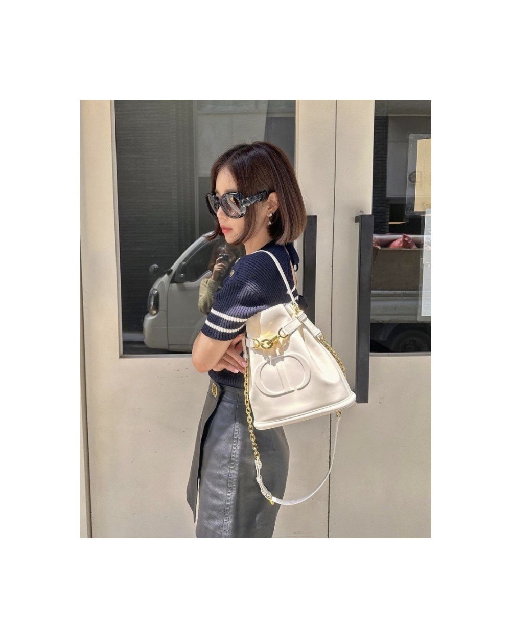 [기은세 PICK] 디올 C'EST DIOR 미디엄 백 크림