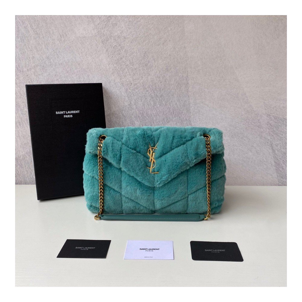 생로랑 루루 미디엄 숄더 백 민트