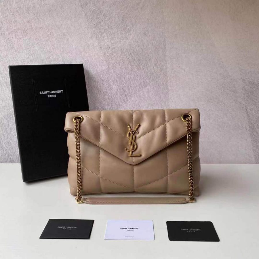 생로랑 미니 푸퍼 루루 레더 백