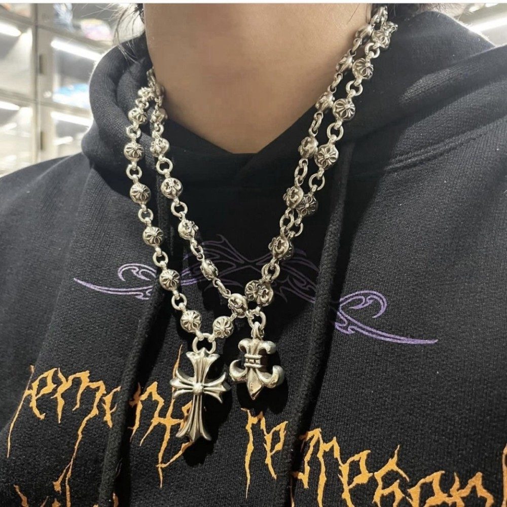 Chrome Hearts 크롬하츠 크로스&크로스볼 목걸이