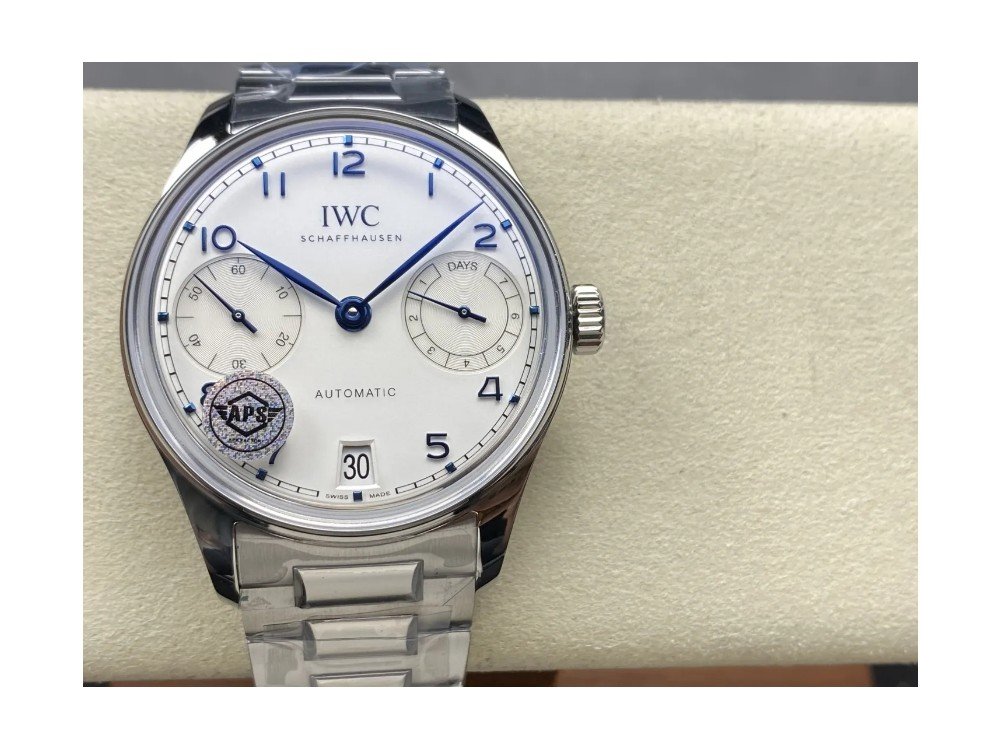 IWC 포르투기저 세븐데이즈 화이트골드 화이트 다이얼 SS 브레이슬릿 42mm IW501702