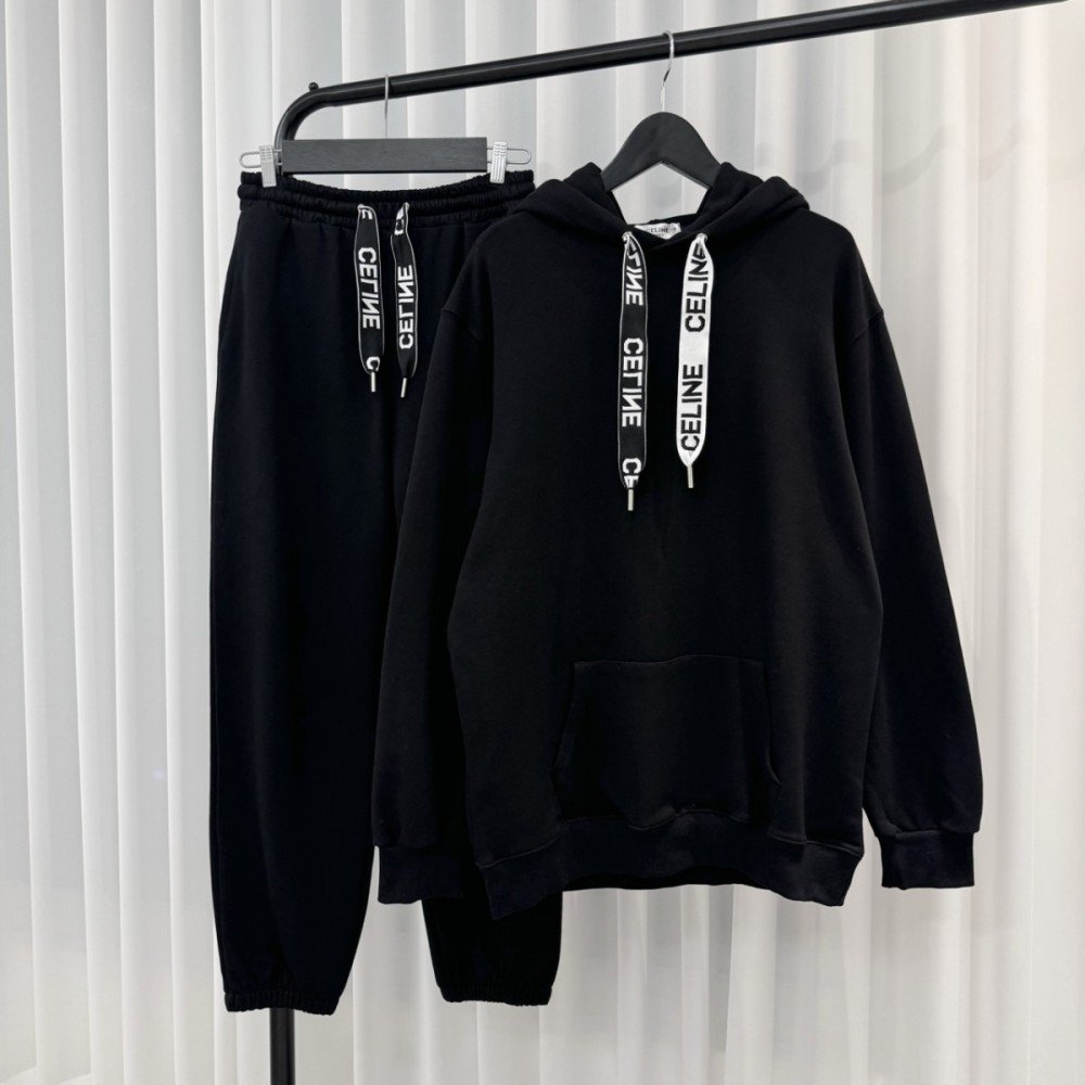 셀린느 로고 스트링 트랙 세트 블랙/그레이(남여공용)