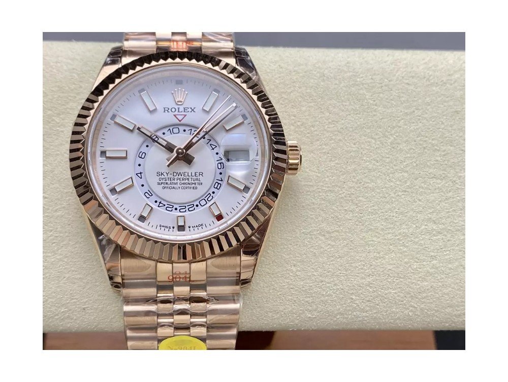 롤렉스 스카이드웰러 화이트 다이얼 로즈골드 금통 쥬빌레 42mm 336935