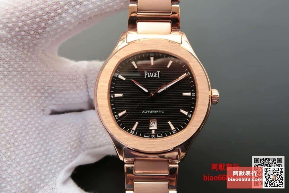 피아제 POLO 데이트 블랙 다이얼 로즈골드 금통 42mm G0A41003