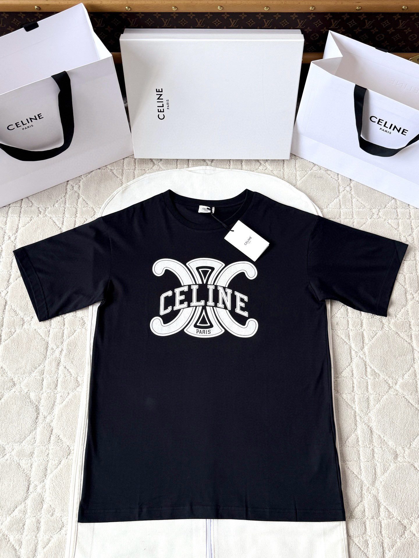 셀린느 오버사이즈 트리오페 코튼 저지 반팔