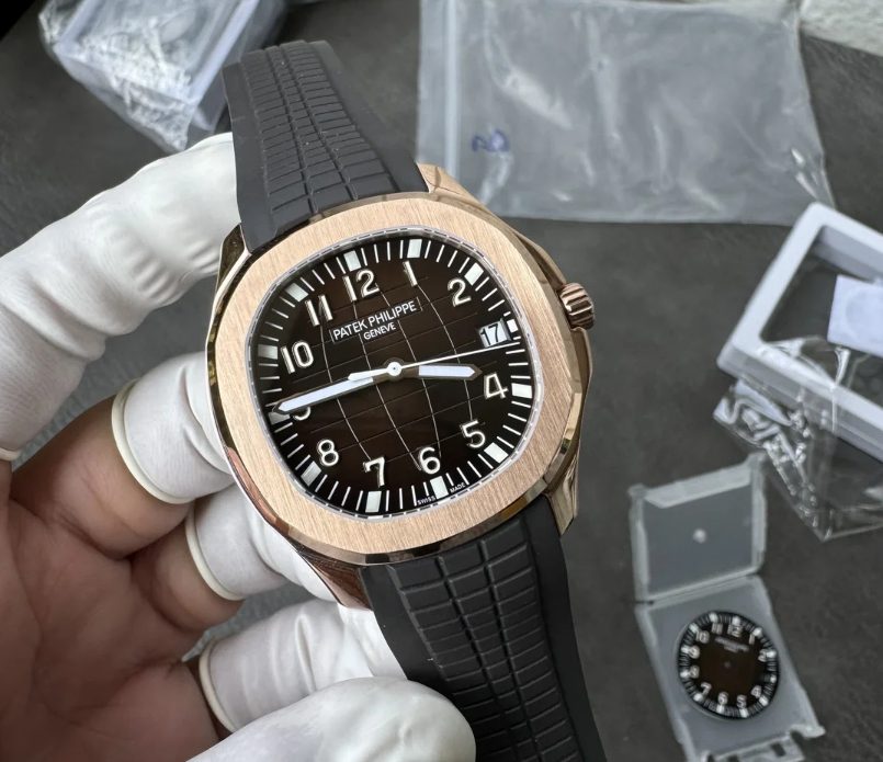 커스텀 텅스텐 파텍필립 아쿠아넛 브라운 다이얼 로즈골드 금통 5167