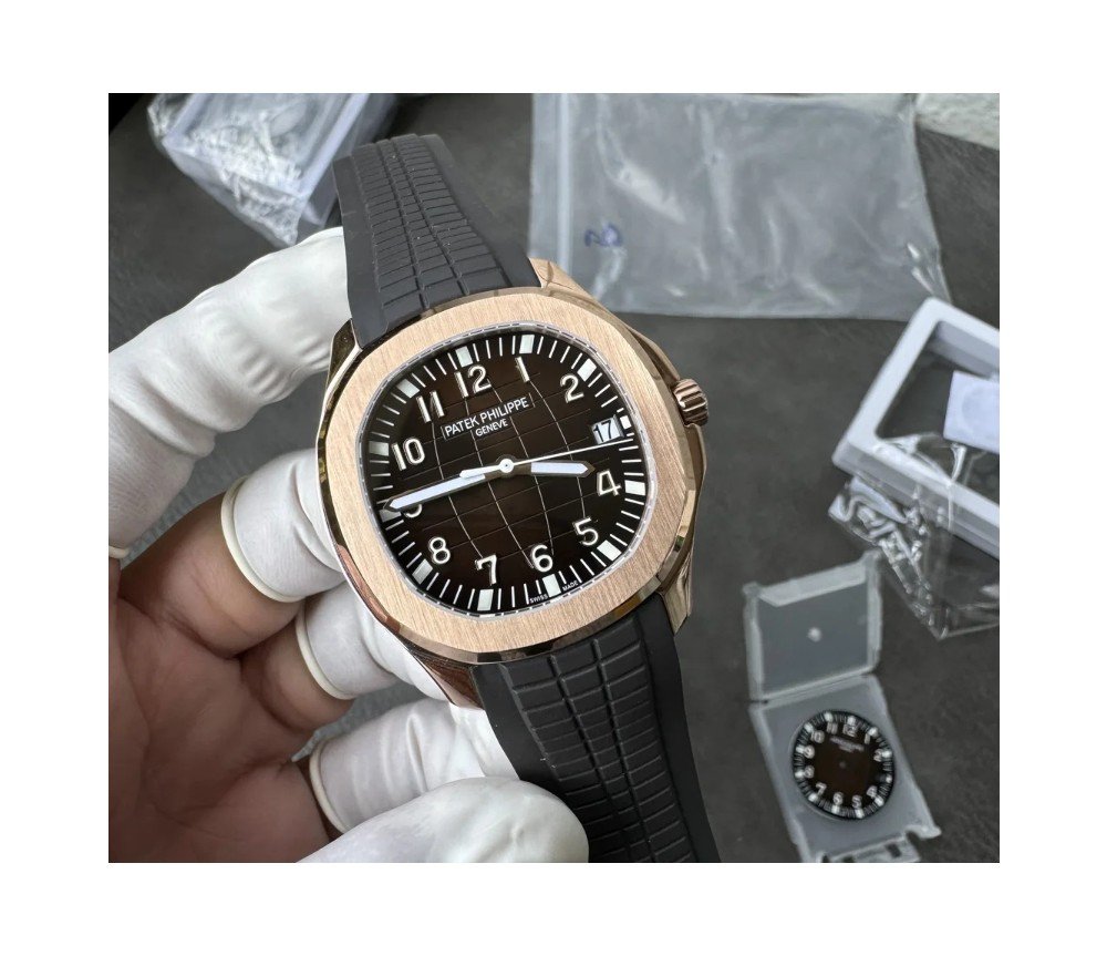 커스텀 텅스텐 파텍필립 아쿠아넛 브라운 다이얼 로즈골드 금통 5167