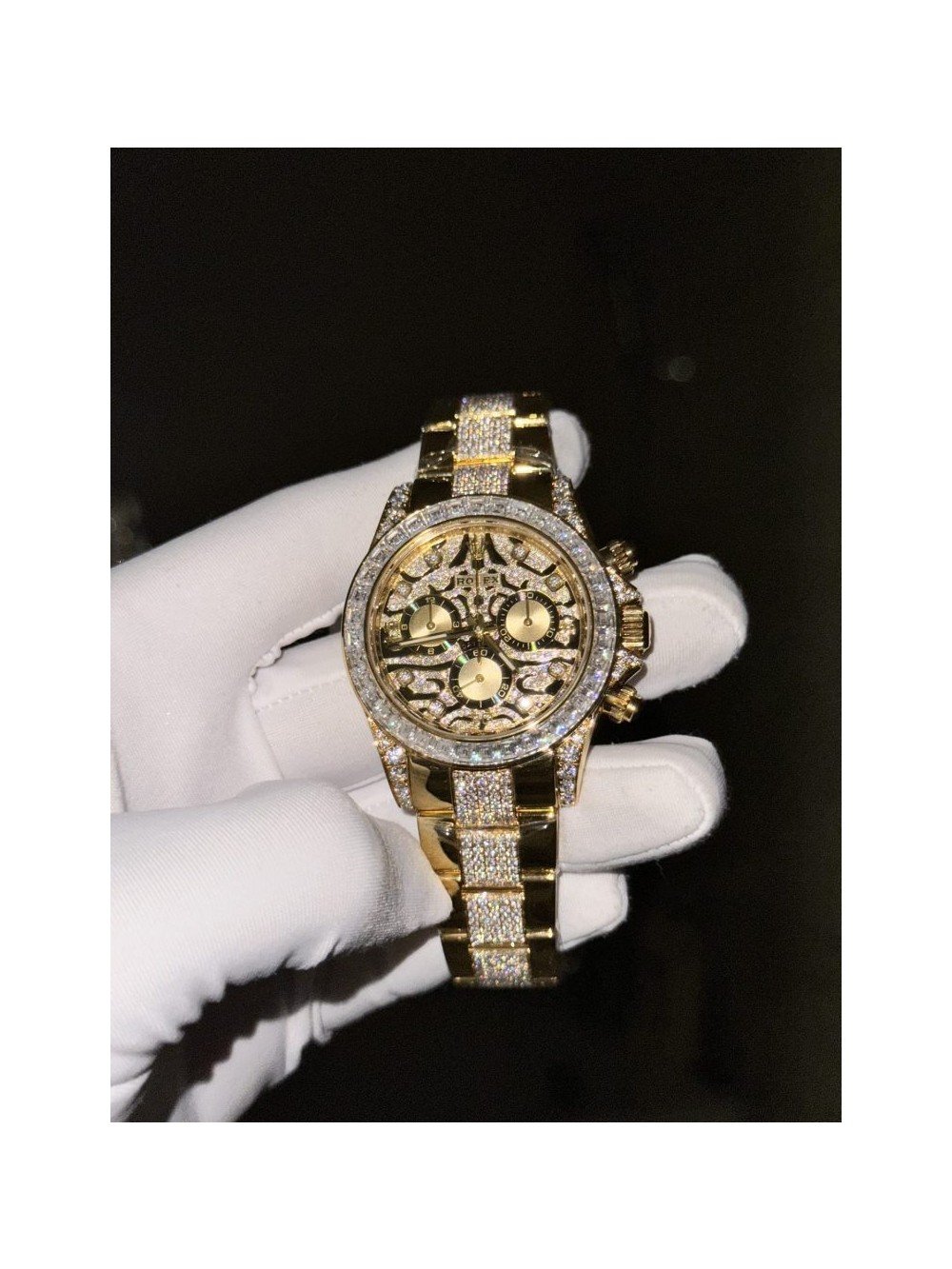 롤렉스 데이토나 타이거 모이사나이트 풀 파베 세팅 116528