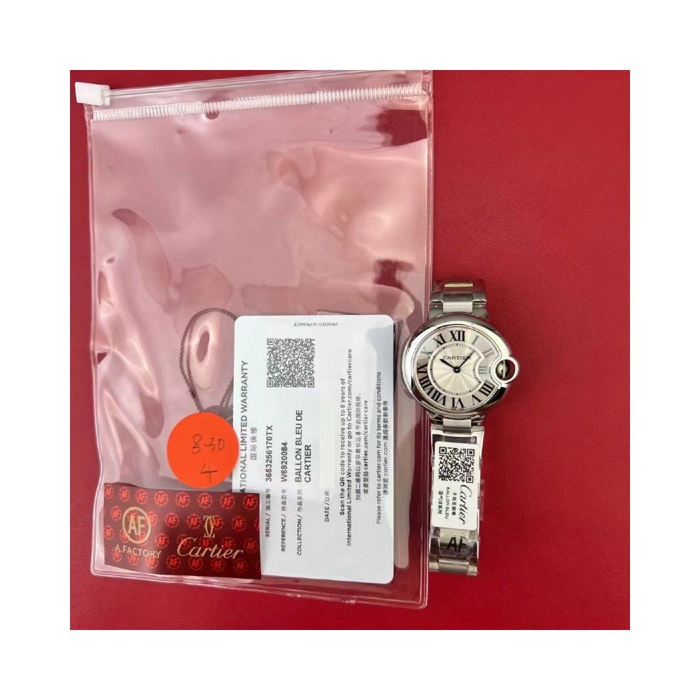 [더빠른배송] AF공장 발롱블루 33mm 화이트 쿼츠 QC완료