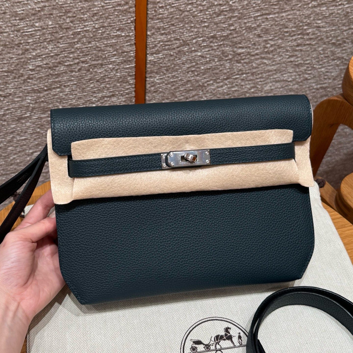 올수공 에르메스 켈리 데페슈 25 vert bosphore 토고 실버 하드웨어